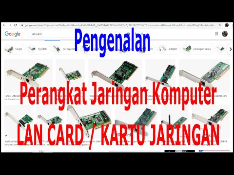 kartu ethernet yang dipasangkan ke dalam slot tambahan komputer untuk
